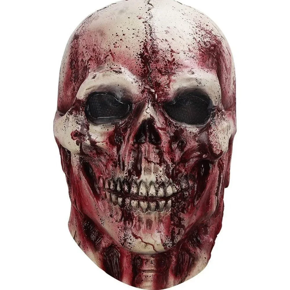 Scary Mask Cosplay++Zombie Costume Skull Head, C